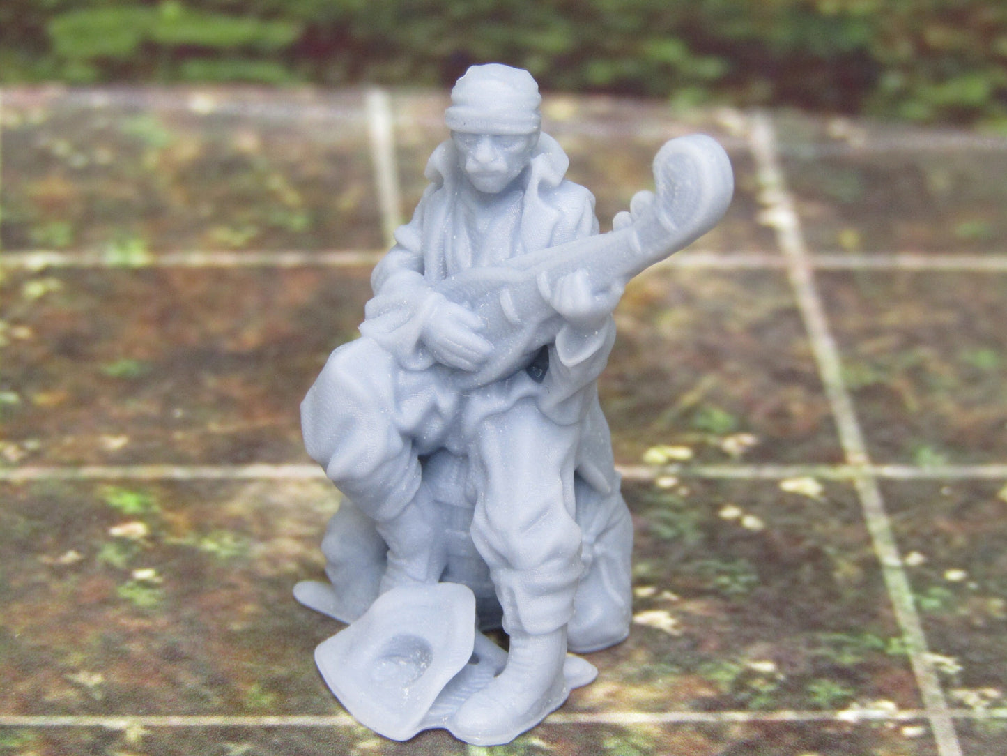 Street Performer Musician Bard & Cat Mini Miniature Figure 3D Printed Model 28/32mm Scale RPG Fantasy Games Dungeons Dragons Tabletop Gaming