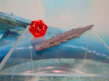 Swimming / Stalking Crocodile Alligator Mini Miniature 3D Printed Figure Model 28/32mm Scale Fantasy Dungeons Dragons RPG Tabletop Gaming