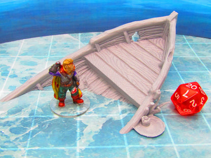 Sunken and Breaching Boat Ship Scatter Terrain Scenery 3D Printed Model 28/32mm Scale Fantasy RPG Tabletop Gaming Dungeons & Dragons