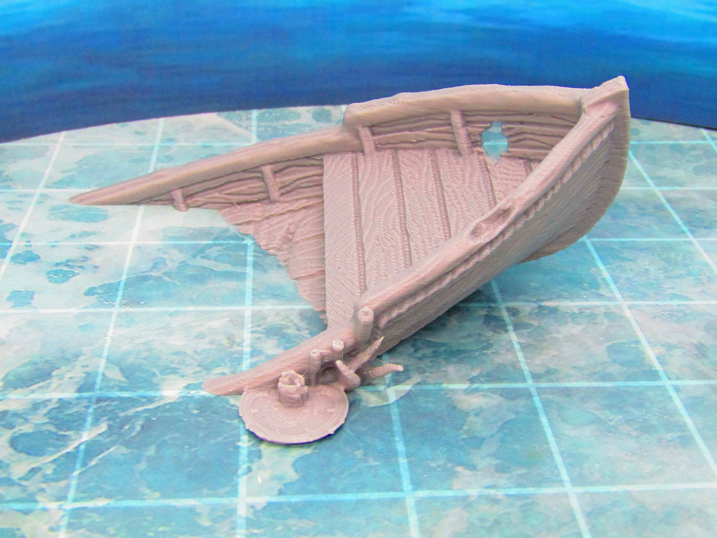 Sunken and Breaching Boat Ship Scatter Terrain Scenery 3D Printed Model 28/32mm Scale Fantasy RPG Tabletop Gaming Dungeons & Dragons