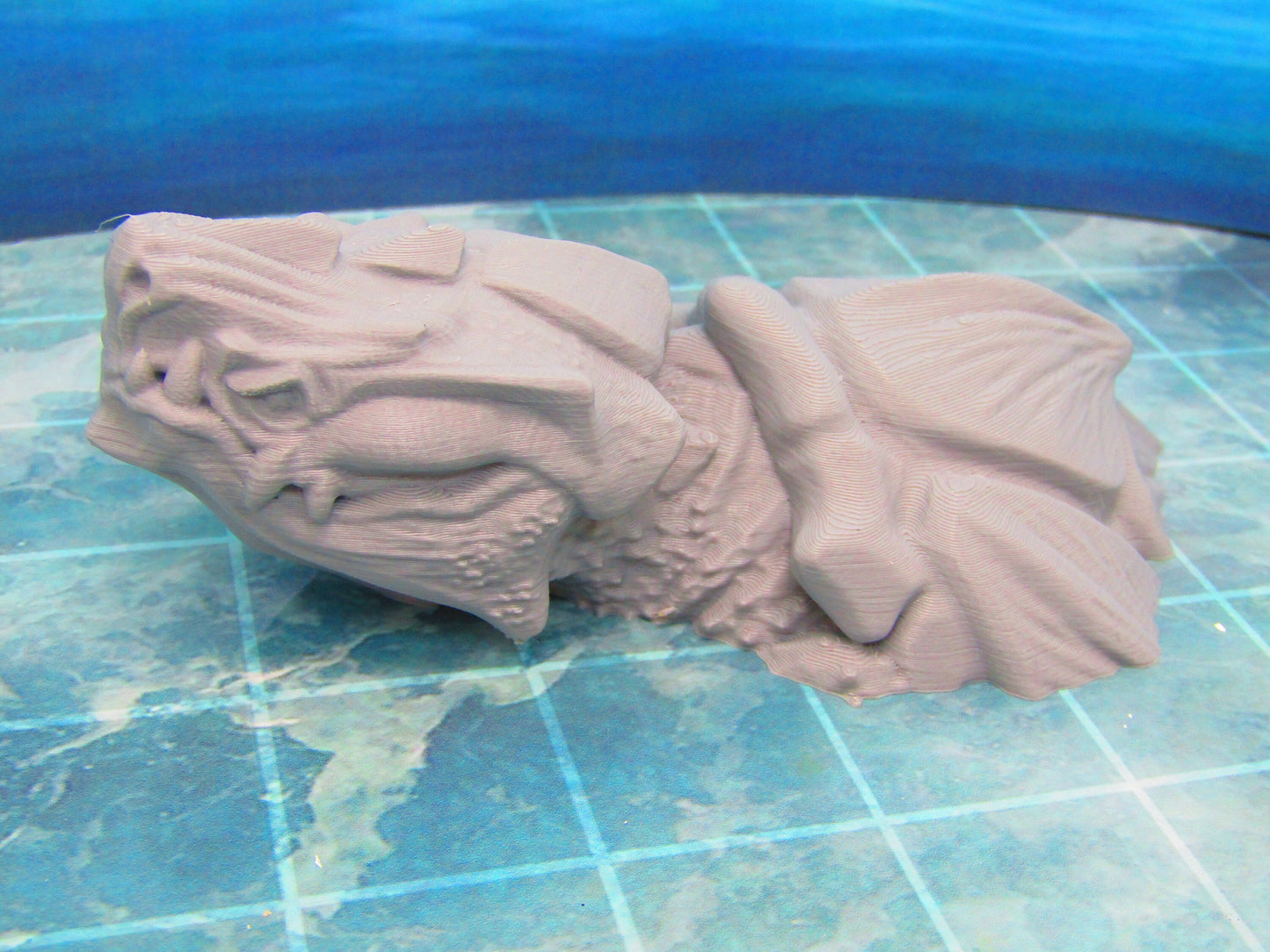 Breaching Dragon Turtle Sea Monster Mini Miniature Figure D Printed Model 28/32mm Scale Fantasy RPG Tabletop Gaming Dungeons & Dragons