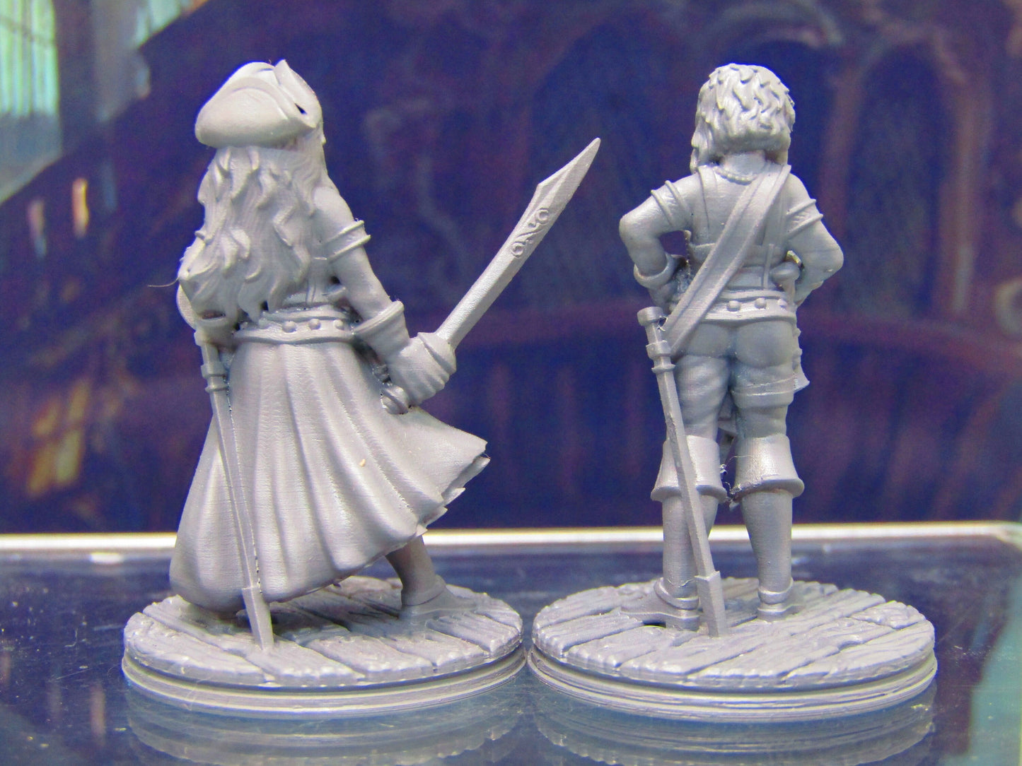 Human Pirate Female Captain / First Mate Mini Miniature Figure 3D Printed Model 28/32mm Scale Fantasy RPG Tabletop Gaming Dungeons & Dragons