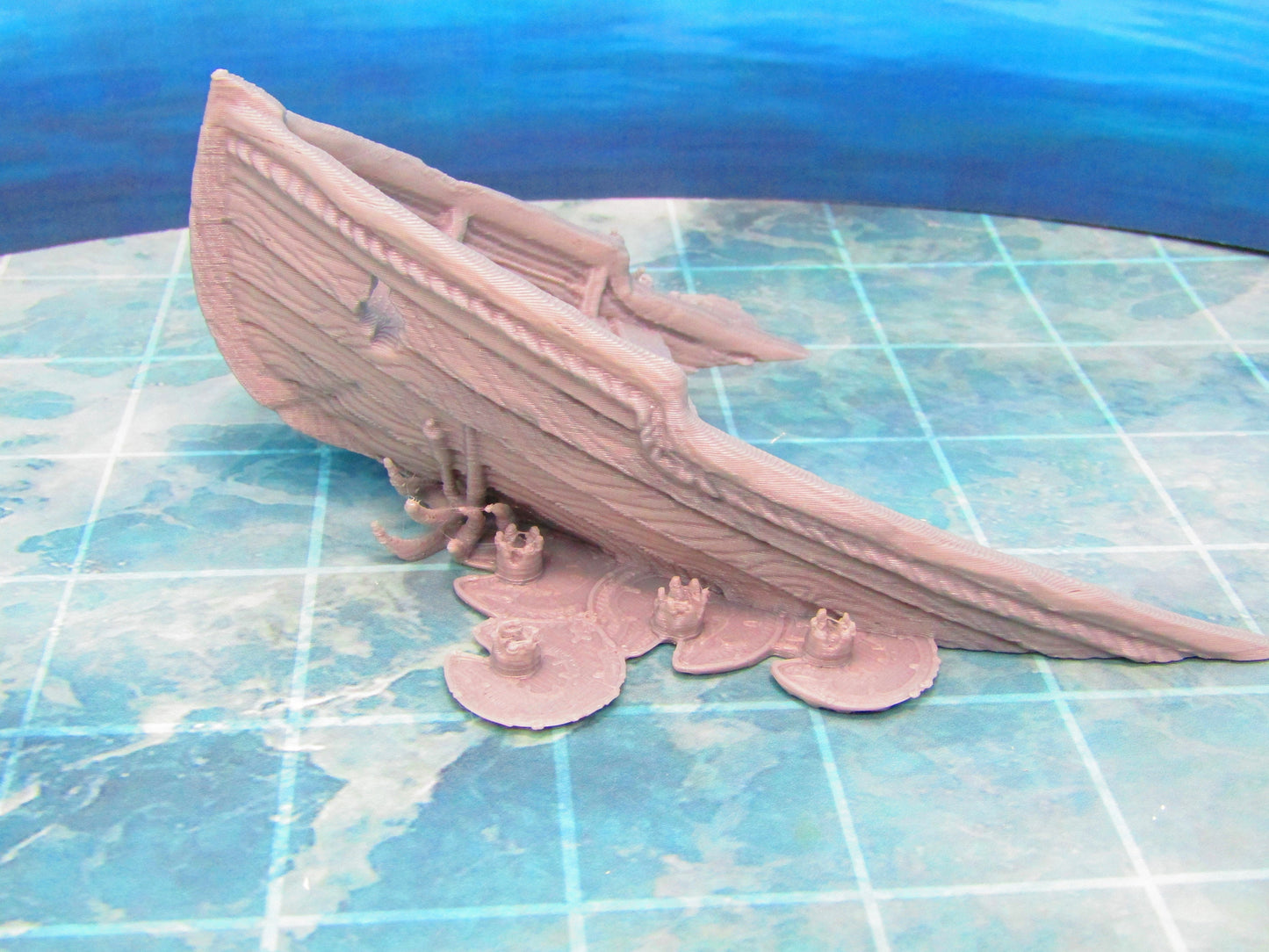 Sunken and Breaching Boat Ship Scatter Terrain Scenery 3D Printed Model 28/32mm Scale Fantasy RPG Tabletop Gaming Dungeons & Dragons