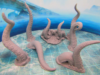 Breaching Attacking Kraken Sea Monster Mini Miniature Figure D Printed Model 28/32mm Scale Fantasy RPG Tabletop Gaming Dungeons & Dragons
