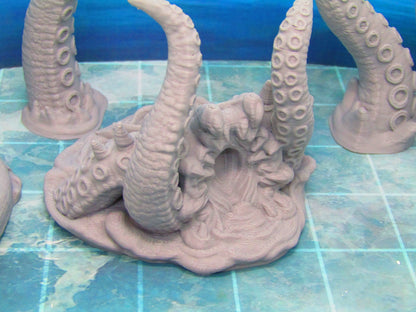 Breaching Attacking Kraken Sea Monster Mini Miniature Figure D Printed Model 28/32mm Scale Fantasy RPG Tabletop Gaming Dungeons & Dragons
