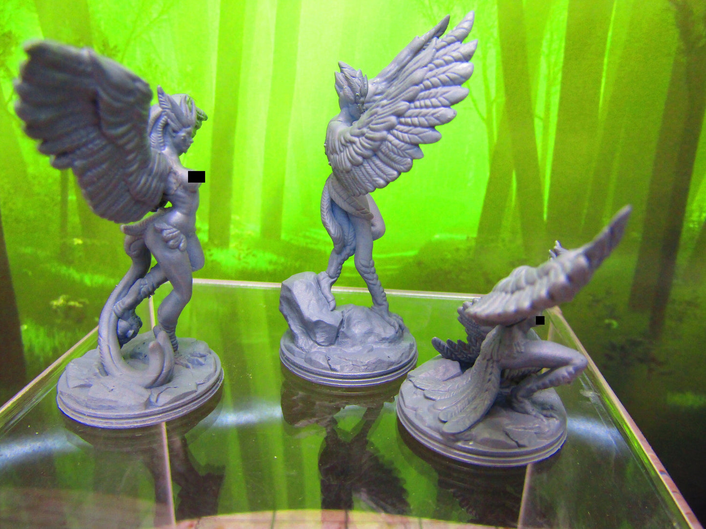 Lot of 3 Harpies Harpy Bird Monsters Mini Miniature Figure 3D Printed Model 28/32mm Scale Fantasy RPG Tabletop Gaming Dungeons & Dragons
