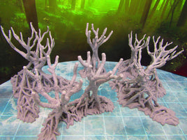 5pc Jungle / Swamp Trees Forest Set Scatter Terrain Scenery 3D Printed Model 28/32mm Scale Fantasy RPG Tabletop Gaming Dungeons & Dragons