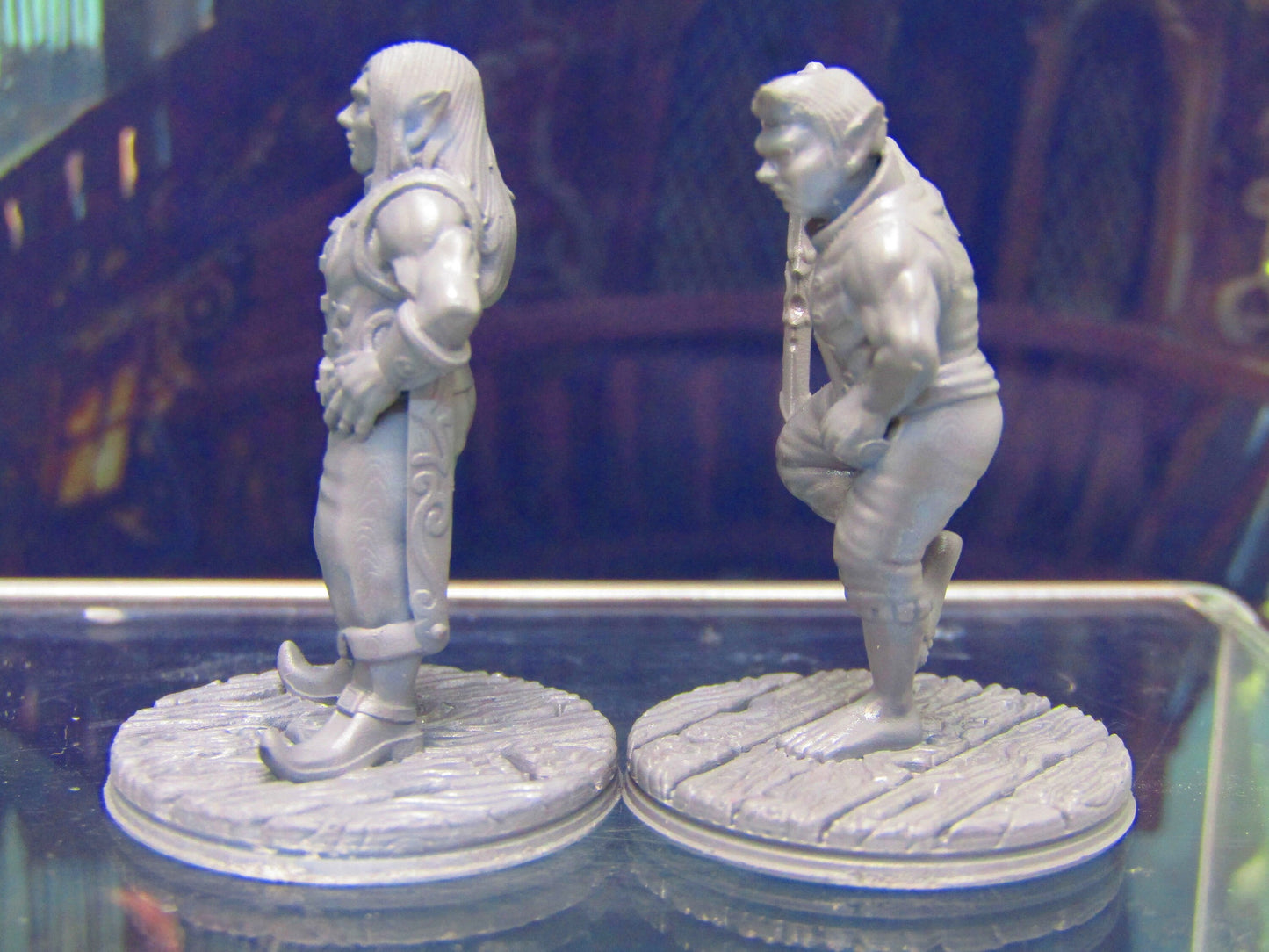 Elf Pirate Pair Mini Miniature Figure 3D Printed Model 28/32mm Scale Fantasy RPG Tabletop Gaming Dungeons & Dragons