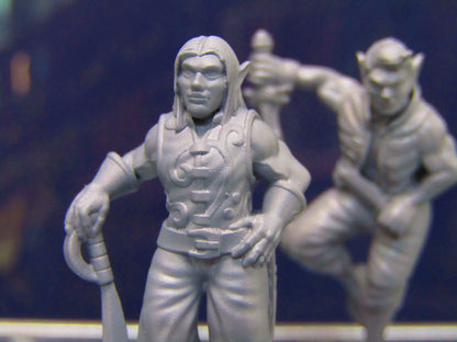 Elf Pirate Pair Mini Miniature Figure 3D Printed Model 28/32mm Scale Fantasy RPG Tabletop Gaming Dungeons & Dragons