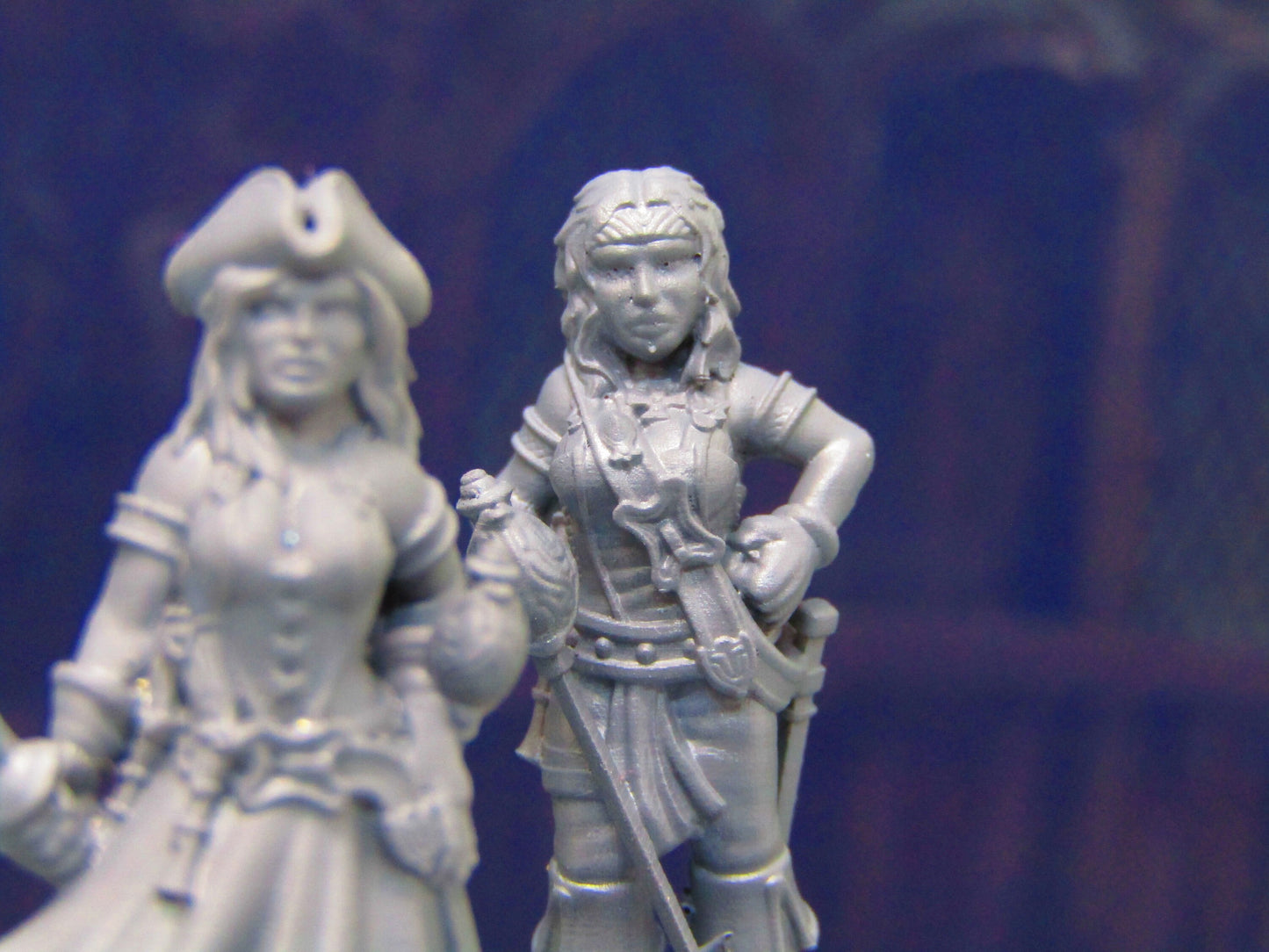 Human Pirate Female Captain / First Mate Mini Miniature Figure 3D Printed Model 28/32mm Scale Fantasy RPG Tabletop Gaming Dungeons & Dragons