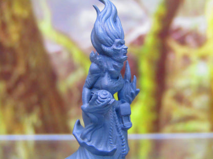 Female Sorceress Witch Hag Banshee Mini Miniature Figure 3D Printed Model 28/32mm Scale Fantasy RPG Tabletop Gaming Dungeons & Dragons