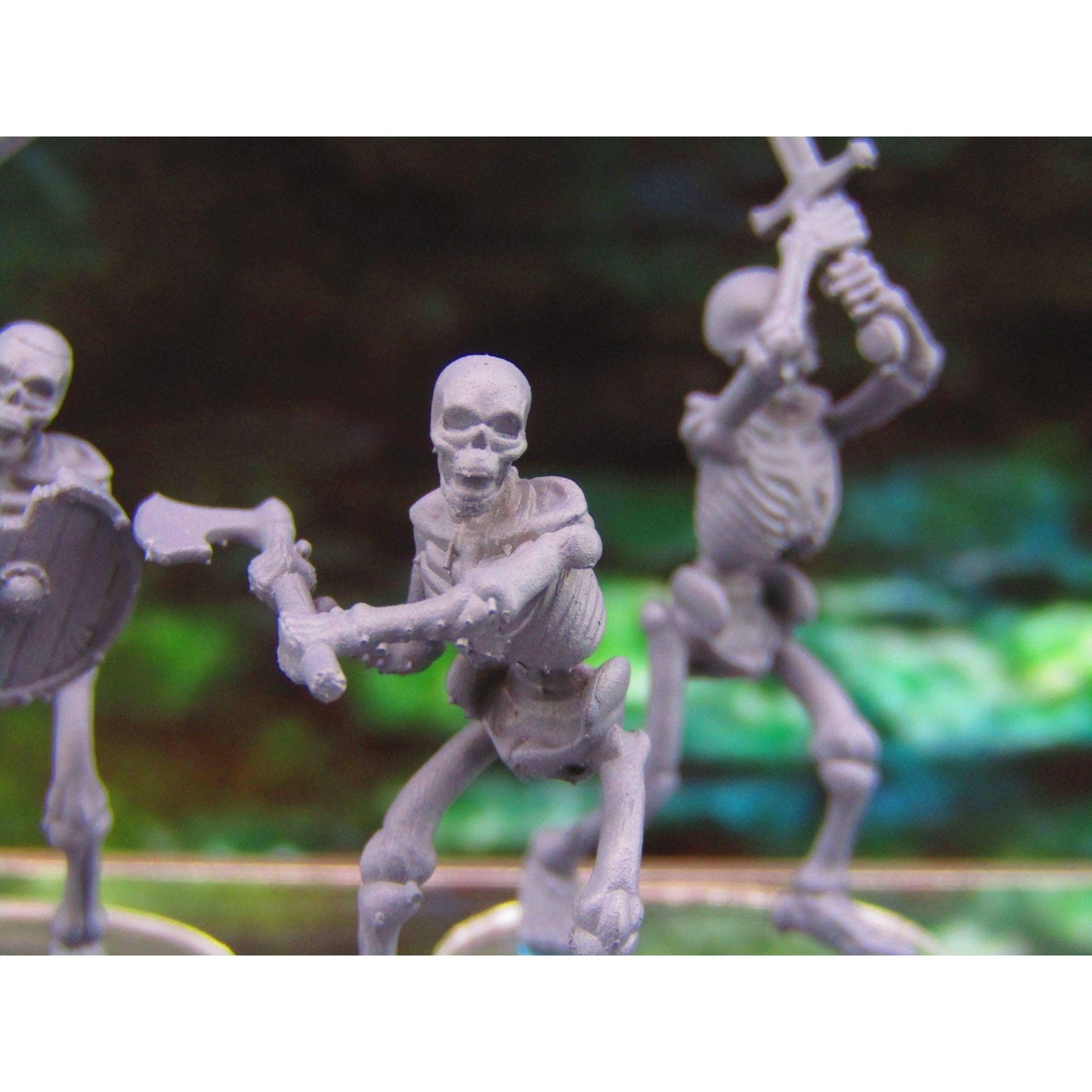 4pc Undead Skeletons Unarmored Fighters Mini Miniatures 3D Printed Model 28/32mm Scale RPG Fantasy Games Dungeons & Dragons Tabletop Gaming