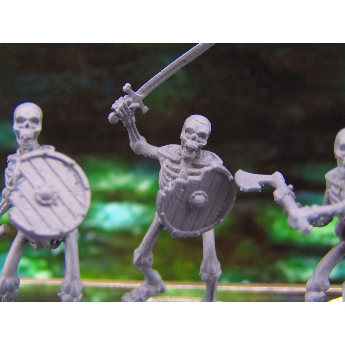4pc Undead Skeletons Unarmored Fighters Mini Miniatures 3D Printed Model 28/32mm Scale RPG Fantasy Games Dungeons & Dragons Tabletop Gaming