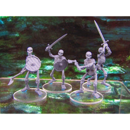 4pc Undead Skeletons Unarmored Fighters Mini Miniatures 3D Printed Model 28/32mm Scale RPG Fantasy Games Dungeons & Dragons Tabletop Gaming
