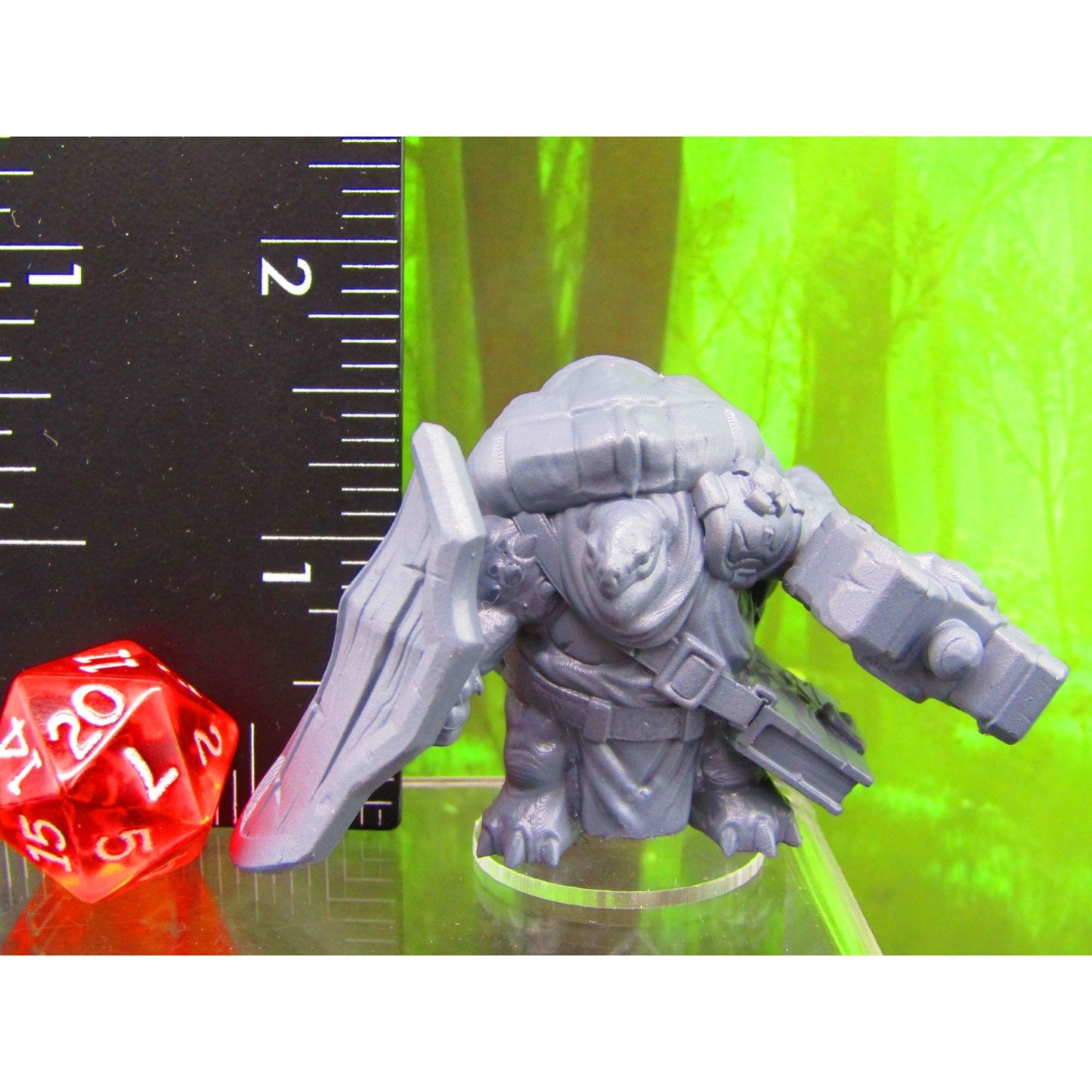 Tortle Cleric Holy Warrior Turtle Man Race Mini Miniature Figure 3D Printed Model 28/32mm Scale RPG Fantasy Games Dungeons & Dragons