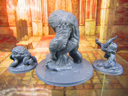 Brain / Flesh Golem and Intellect Devourers Monster Encounter Mini Miniature Figure Dungeons & Dragons 3D Printed Mini Miniature Model