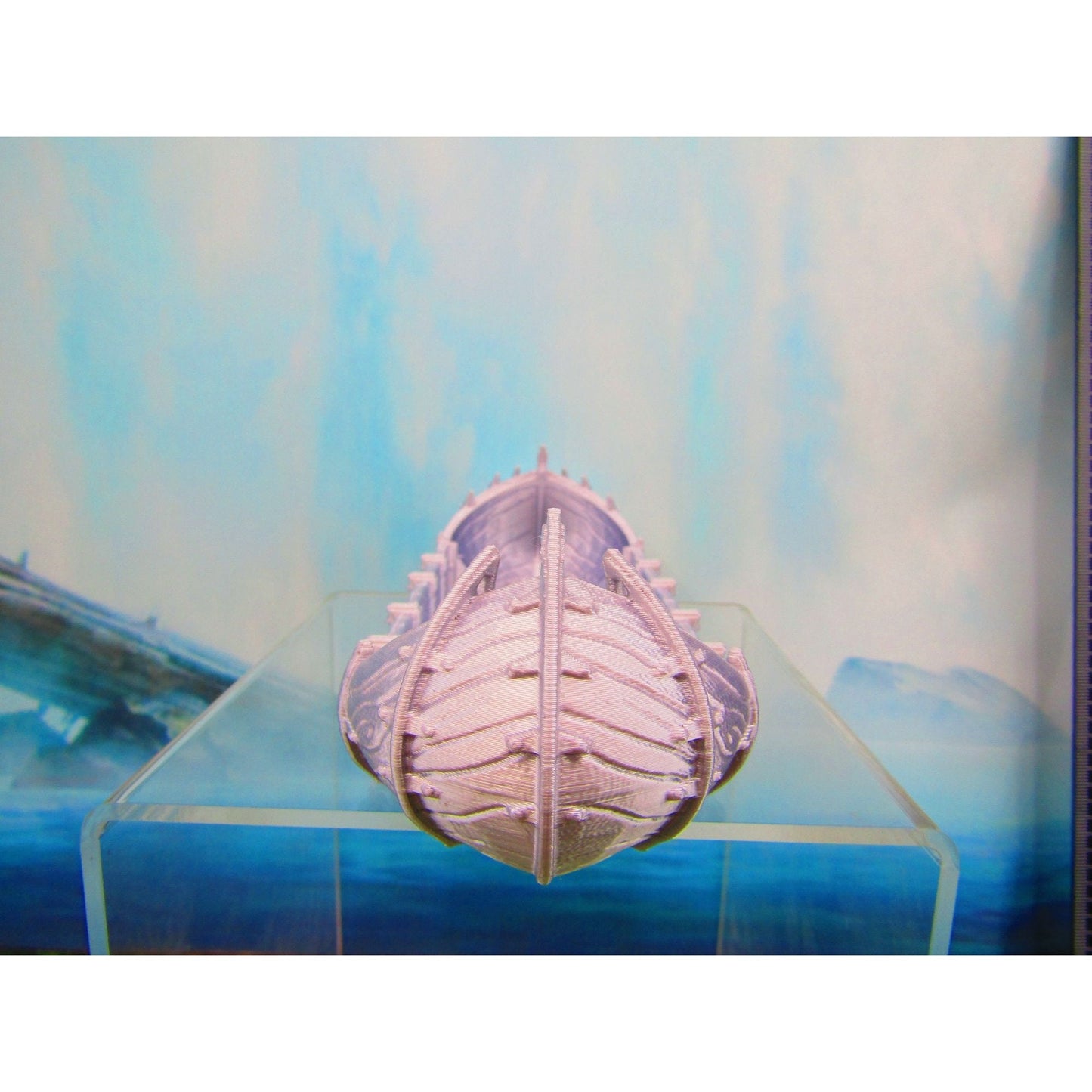 Large Ferry River Crossing Boat Vehicle Scatter Terrain Scenery 3D Printed Mini Miniature Model 28/32mm Scale Tabletop Gaming D&D