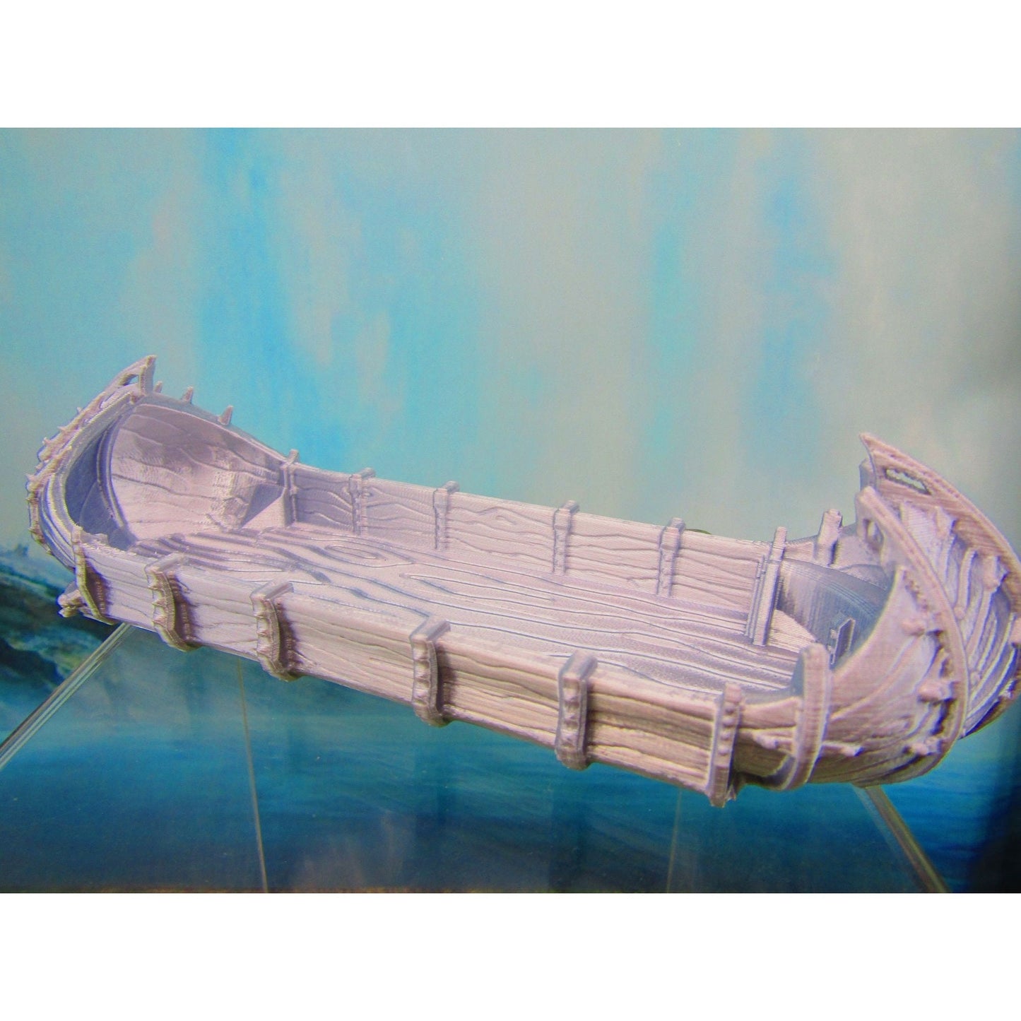 Large Ferry River Crossing Boat Vehicle Scatter Terrain Scenery 3D Printed Mini Miniature Model 28/32mm Scale Tabletop Gaming D&D