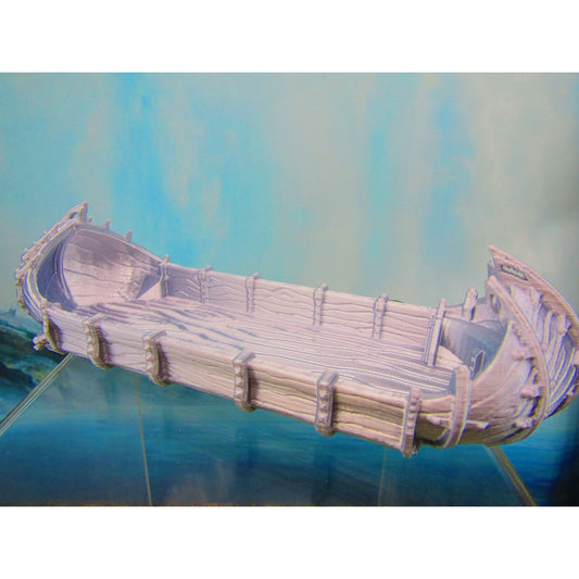 Large Ferry River Crossing Boat Vehicle Scatter Terrain Scenery 3D Printed Mini Miniature Model 28/32mm Scale Tabletop Gaming D&D