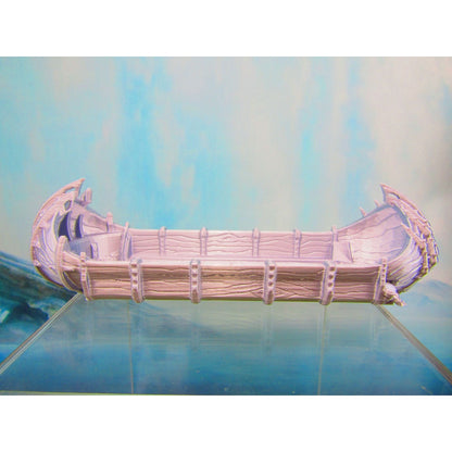Large Ferry River Crossing Boat Vehicle Scatter Terrain Scenery 3D Printed Mini Miniature Model 28/32mm Scale Tabletop Gaming D&D