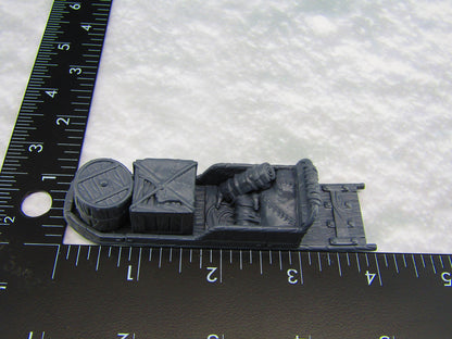 Dog Sled Sleigh and Cargo 28mm Scale Figure RPG Fantasy Games Dungeons & Dragons 3D Printed EC3D Wilds of Wintertide Mini Resin Model