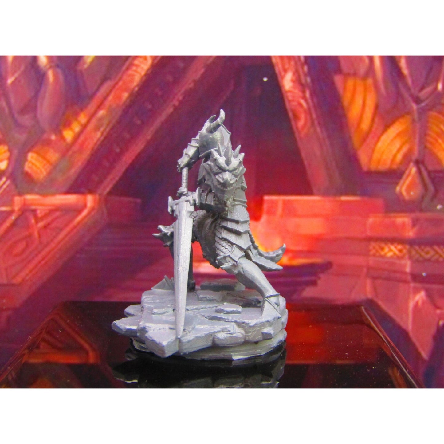 Draconian Death Knight w/ Big Sword Mini Miniature Model Character Figure 28mm/32mm Scale RPG Tabletop Gaming Wargaming D&D etc.