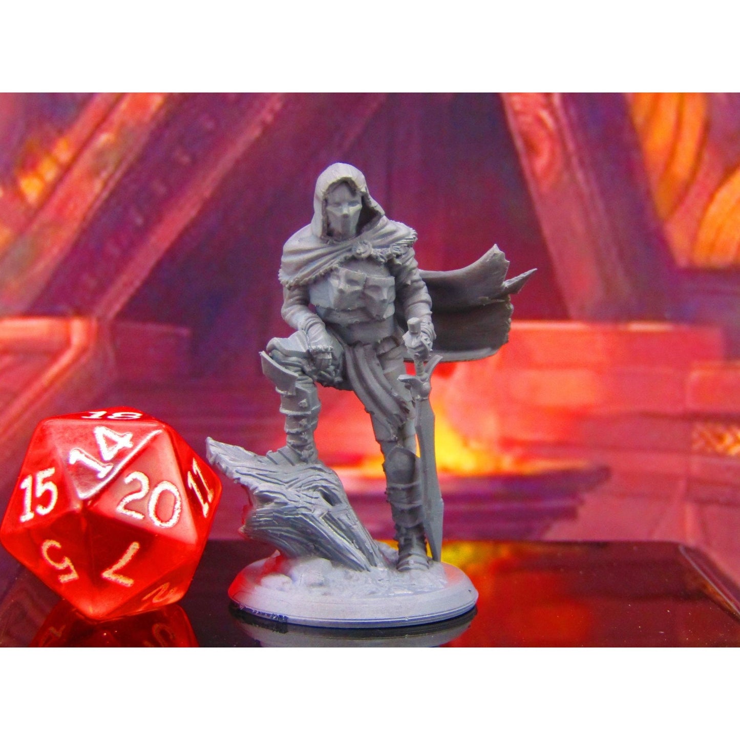 Masked High Order Assassin Mercenary Mini Miniature Model Character Figure 28mm/32mm Scale RPG Tabletop Gaming Wargaming D&D etc.