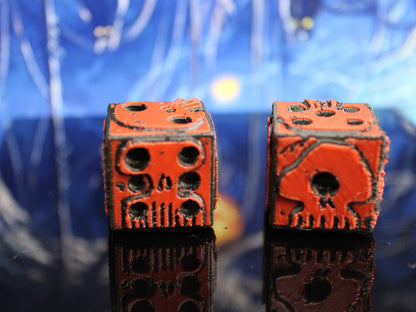 Oogie Boogie Novelty Skull 6 Sided Dice D6 Pair 3D Printed Oogie Boogi Die
